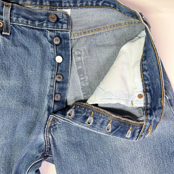 Levi's Men's 501 Blue Jeans Meas. 35x28.5" Button-Fly 100% Cotton Made in Mexico - Picture 12 of 16